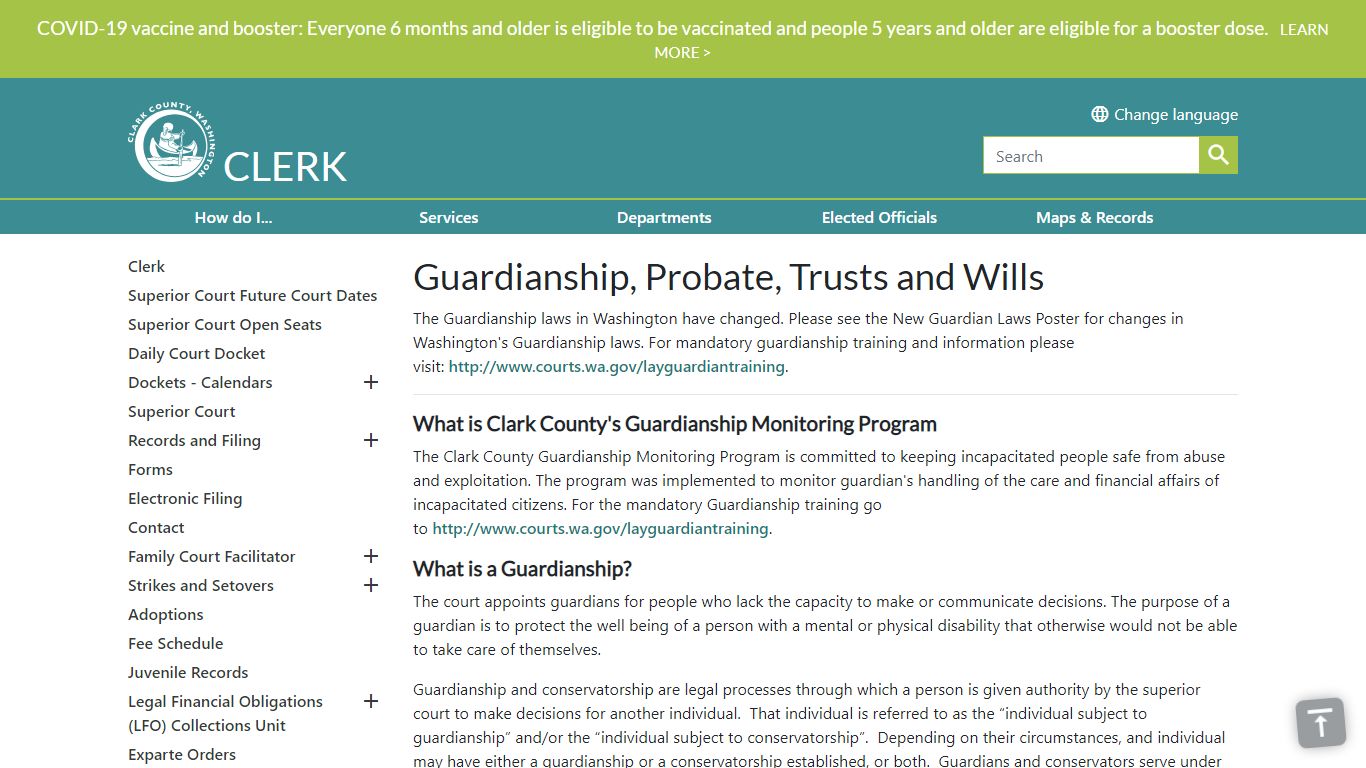 Guardianship, Probate, Trusts and Wills | Clark County